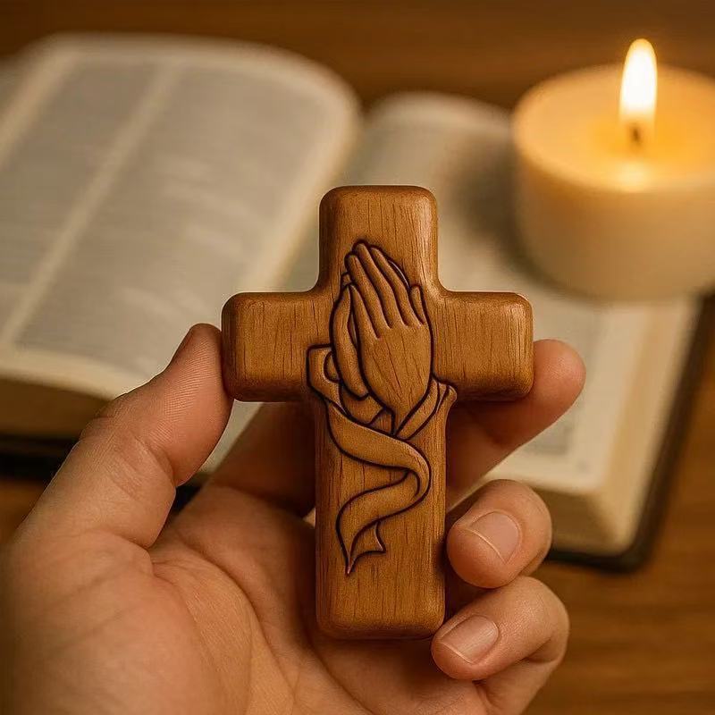 Comforting Wooden Prayer Cross