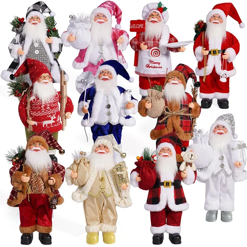 Deluxe Standing Santa Claus Figurines